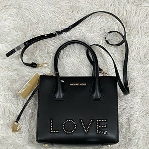 Michael Kors LOVE leather messenger bag